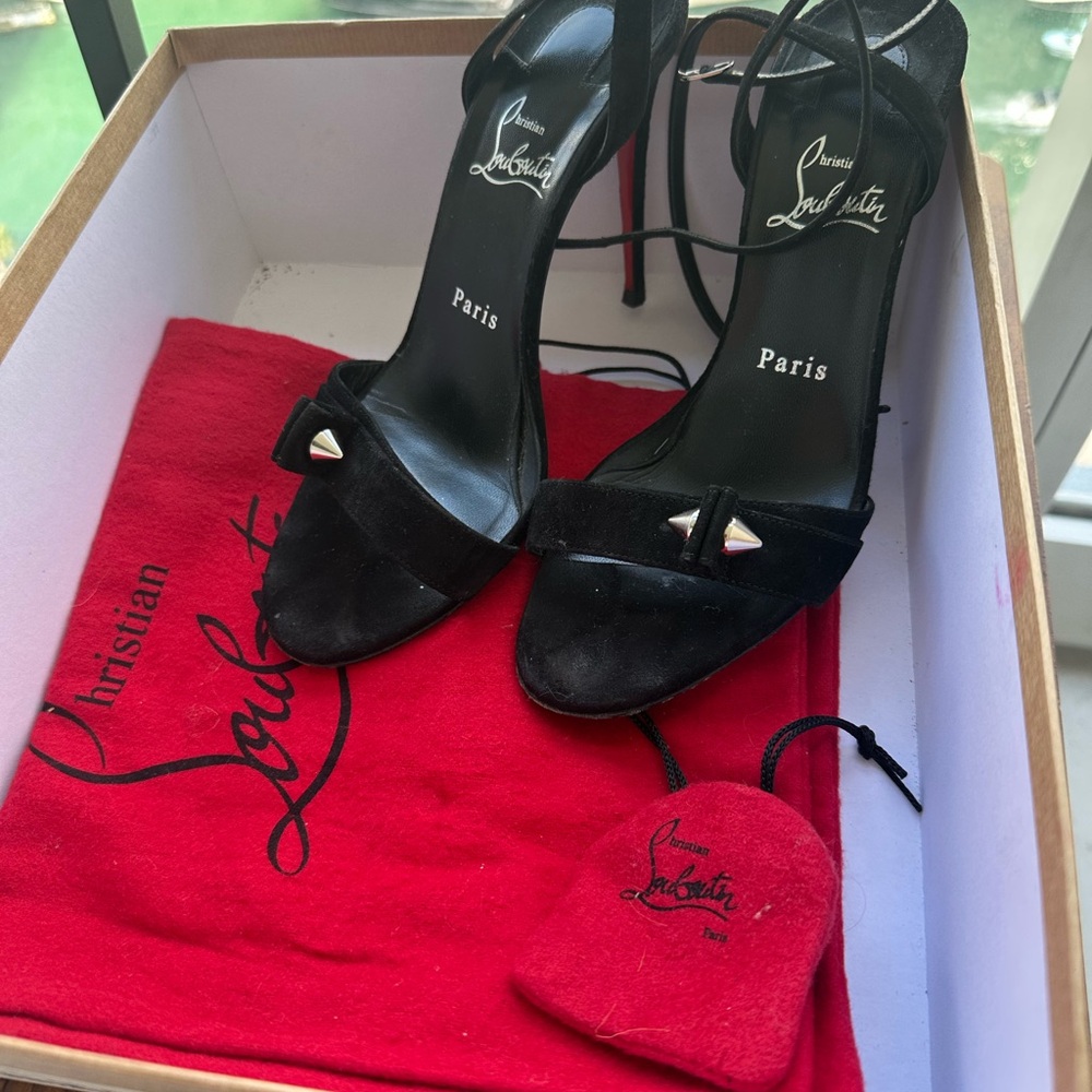 Christian Louboutin Black Heels with Red Accents